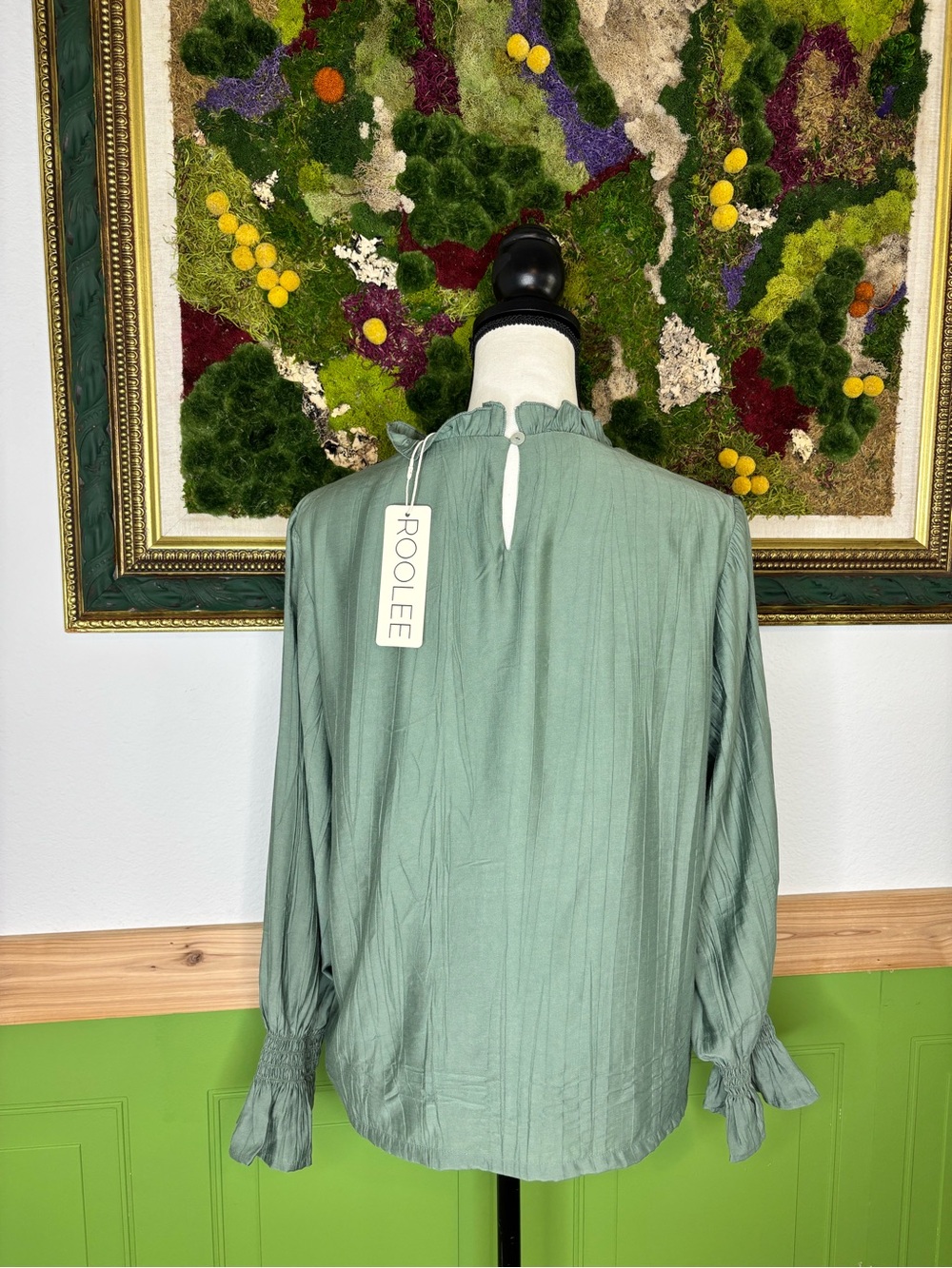 NWT Roolee Smocked Long Sleeved Top - Picture 7 of 12